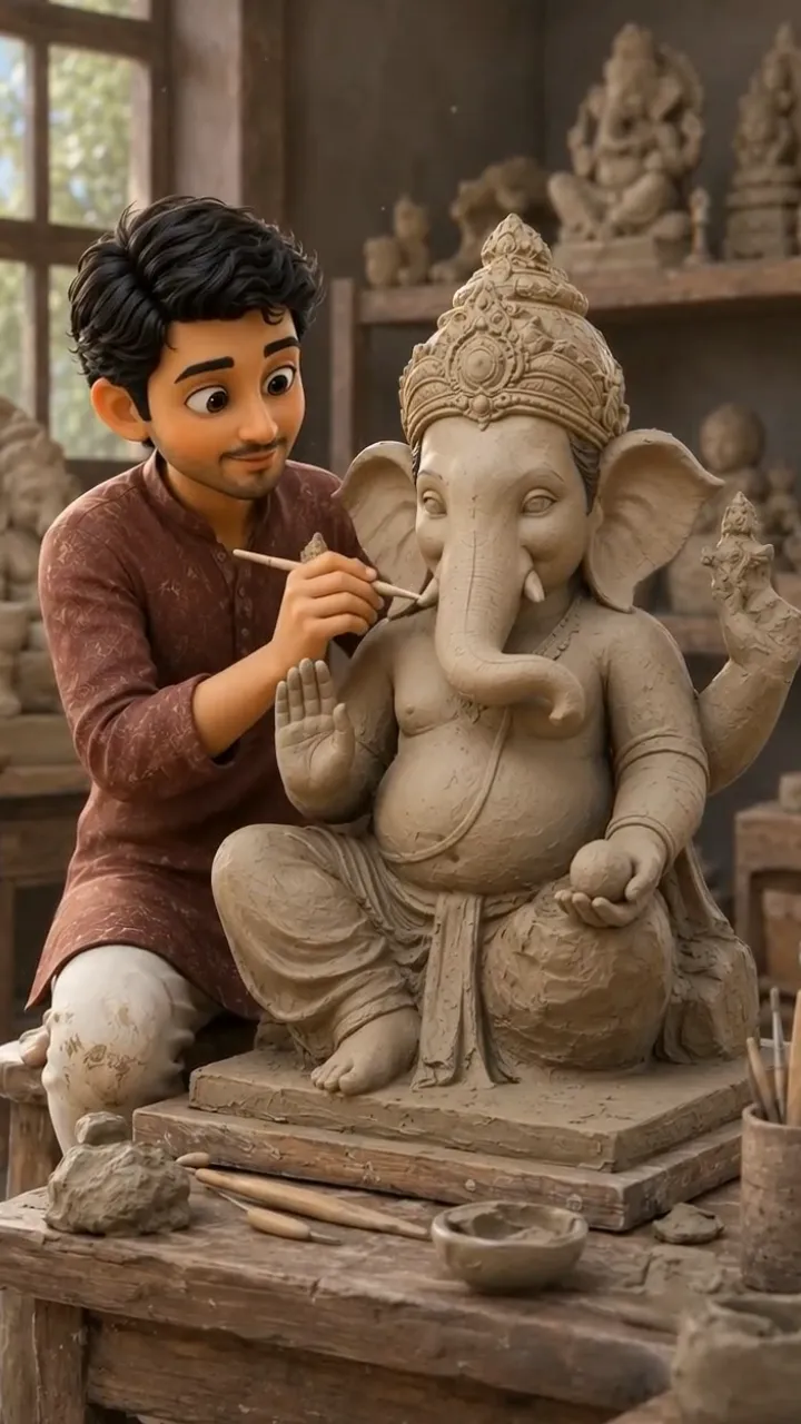 3D Ganesh Aagman Invitation Video for Bappa Welcome