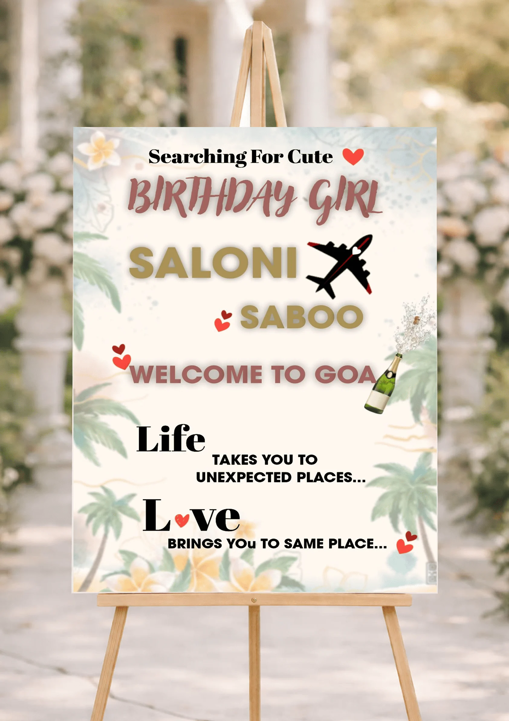 Personalised Welcome Board For Birthday Template