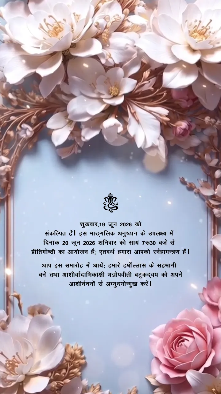 3D Upnayan Sanskar Invitation Video With Sanskrit Touch