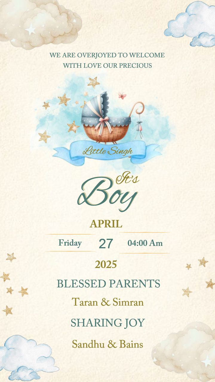 Blessed With Baby Boy Proud Parents Announce Arrival