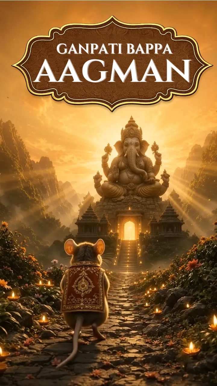 Ganpati Aagman Invitation Video with Devotional Theme