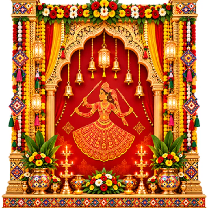 Navaratri 3D Mandap Design Ideas for Mataji Decoration