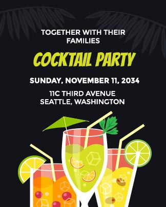 Cocktail Party Invitation Card | Unique Designs Online Free