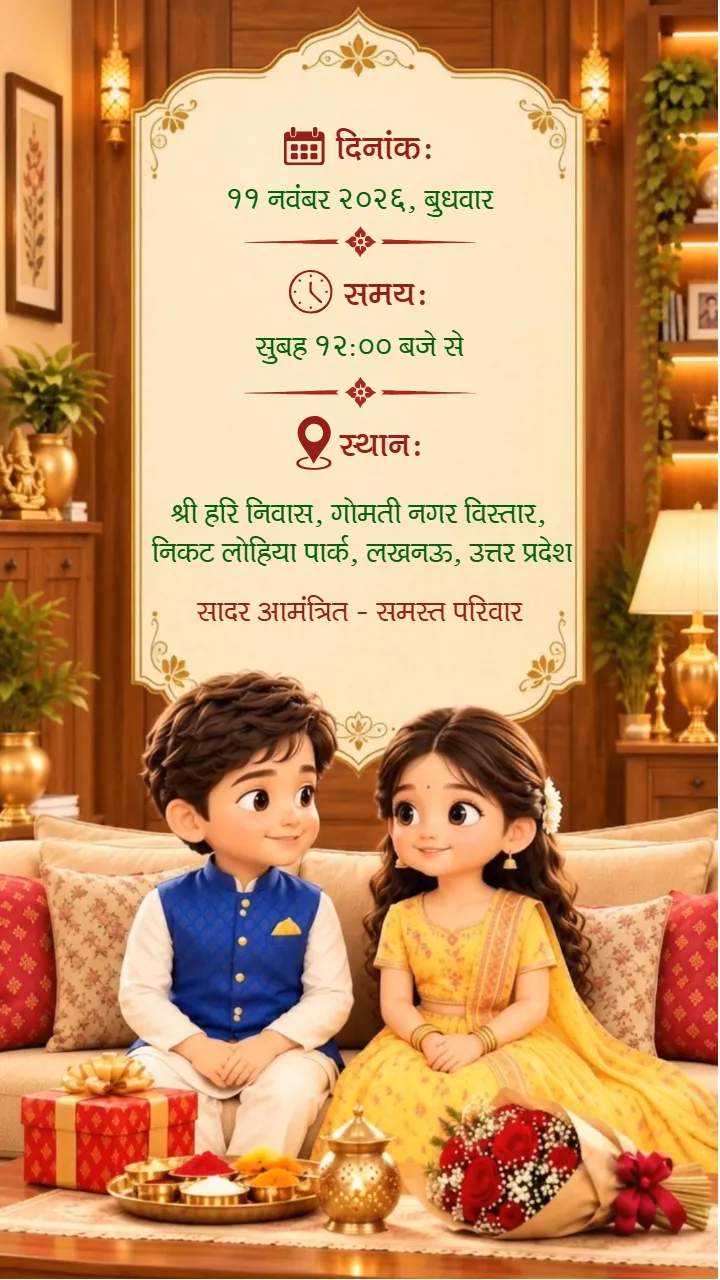 Bhai Dooj Invitation Video in Hindi for Family Celebration