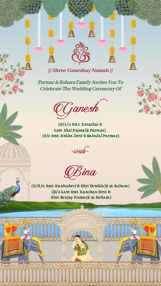 Digital Wedding Invitation Template For Easy Editable