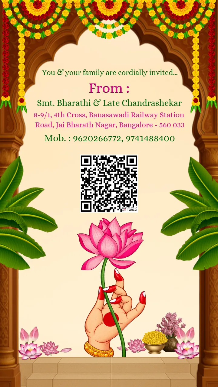 Wedding Invitation Video Template For South Indian Wedding
