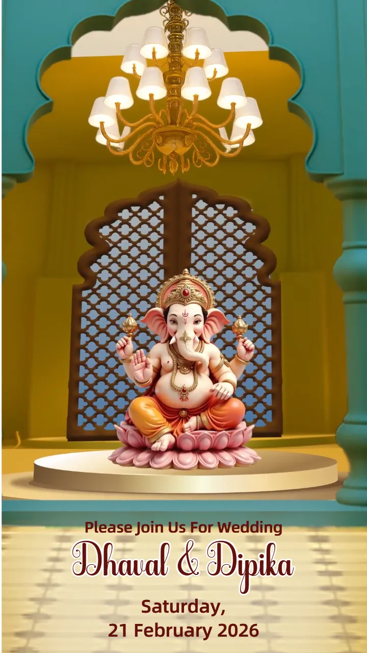 3D Wedding Invitation Video for Gujarati Wedding