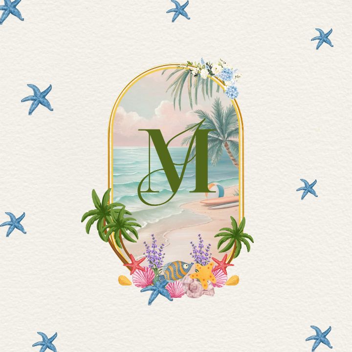Seaside Marriage logo Design For Destination Weddings