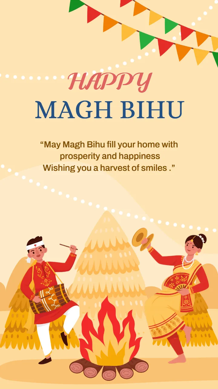 Happy Magh Bihu Wishes for Harvest Joy and New Beginnings