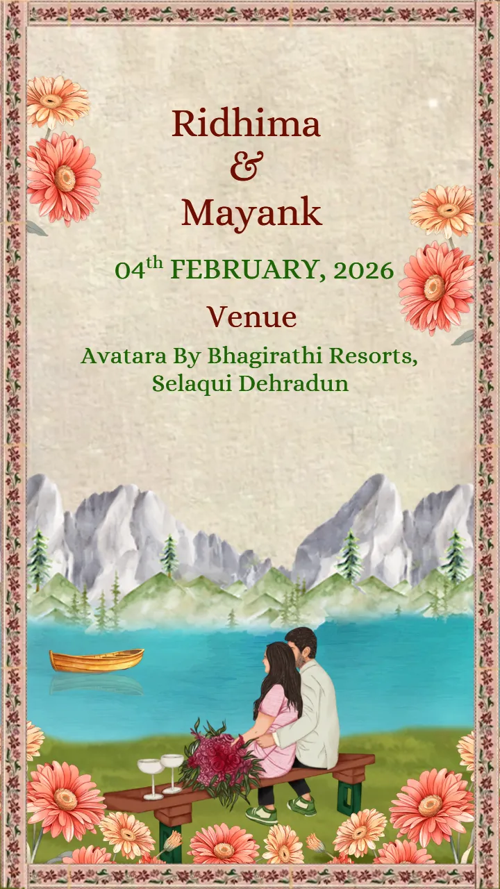 save the date wedding invitation Card premium design