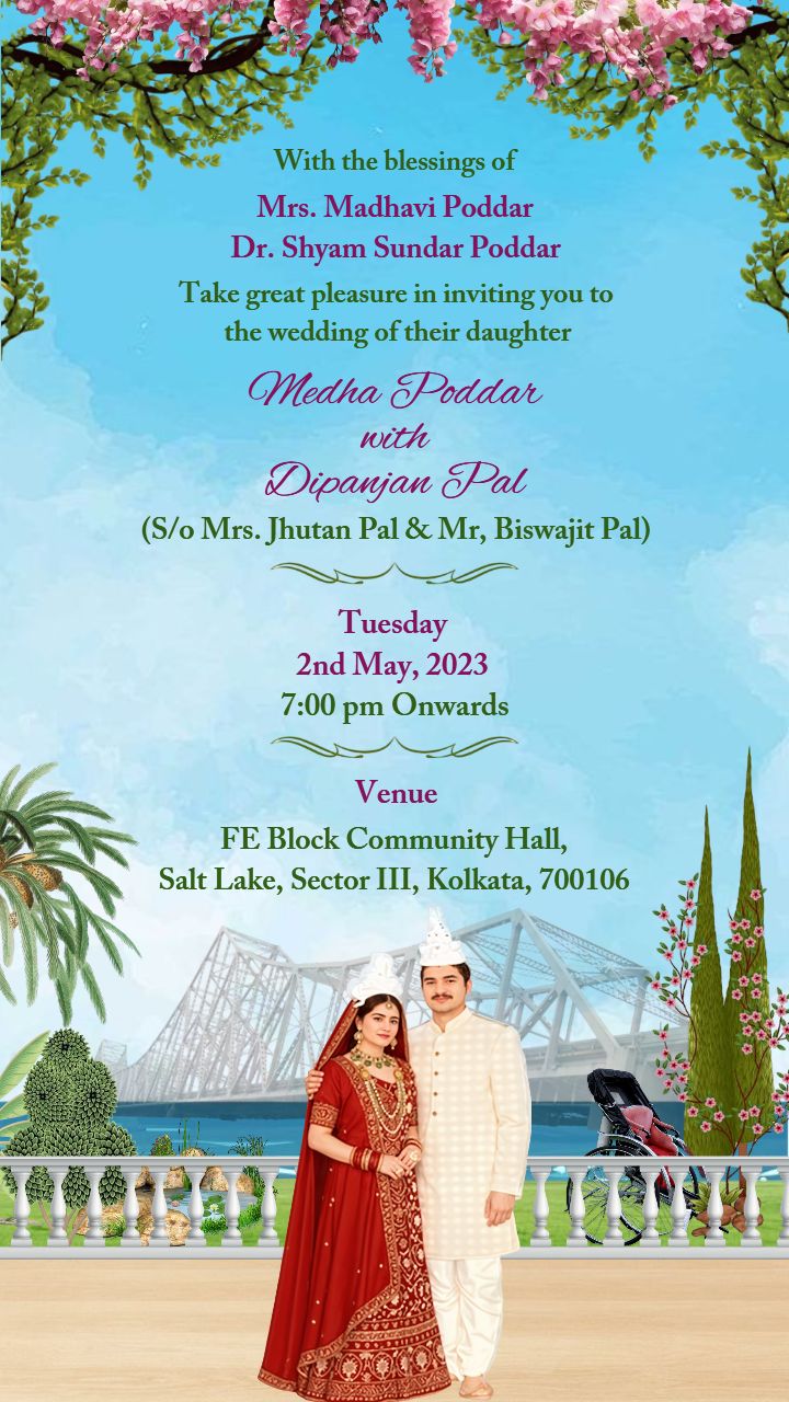 Kolkata Style bengali wedding invitation video templates