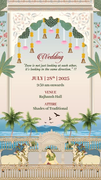 Digital Wedding Invitation Template For Easy Editable