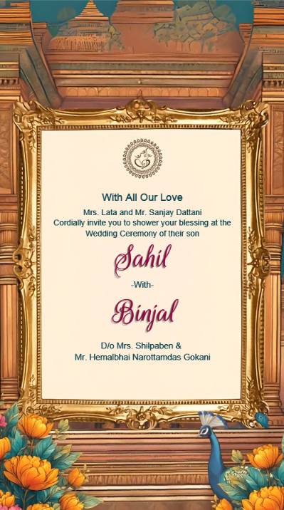 3D Wedding Invitation Video with Royal Palace Theme