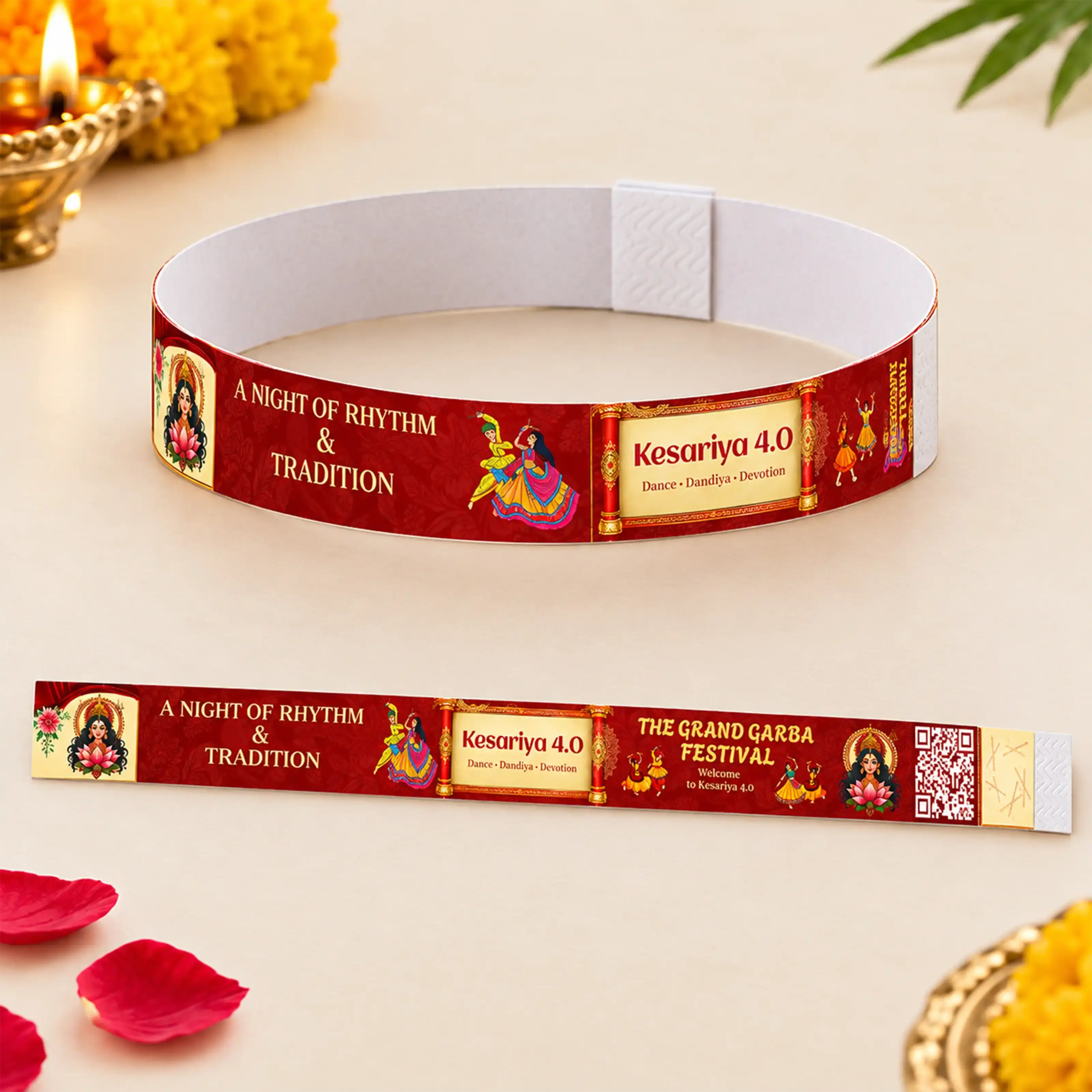 Dandiya Raas Wristband Design for Specific Garba Group