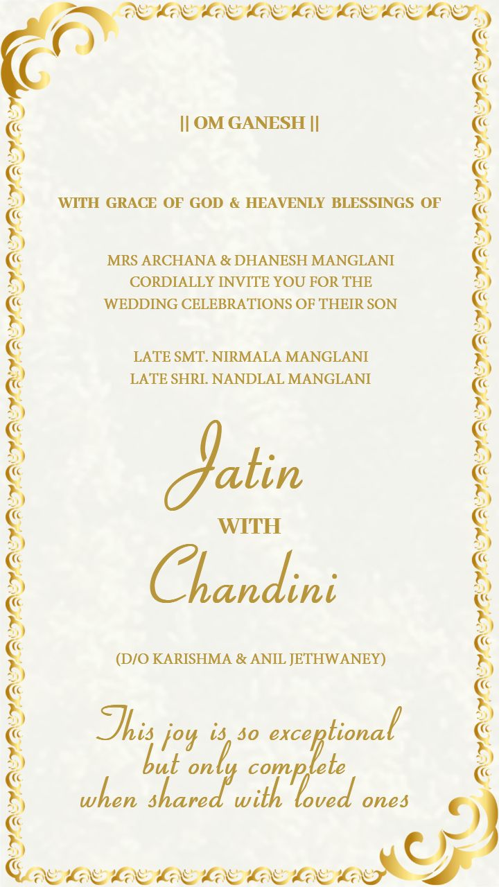 Golden Wedding Invitation Radiating Joy and Elegance