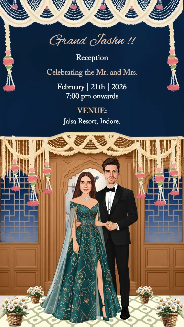 Wedding Invitation Card for Grand Royal Indian Weddings