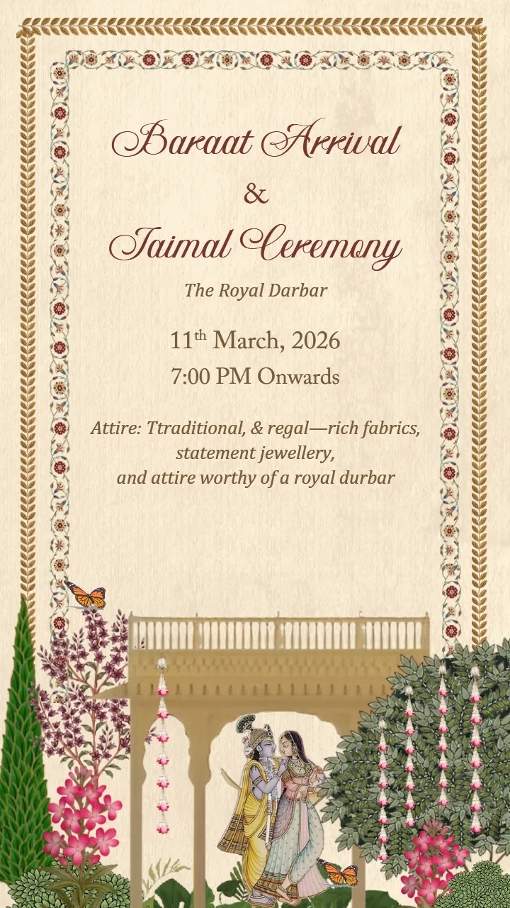 Wedding Invitation Video Traditional Indian Theme