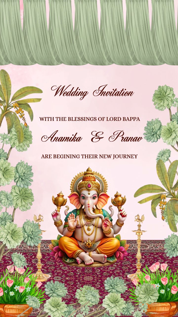 Elegant Online Editable Wedding Invitation Design