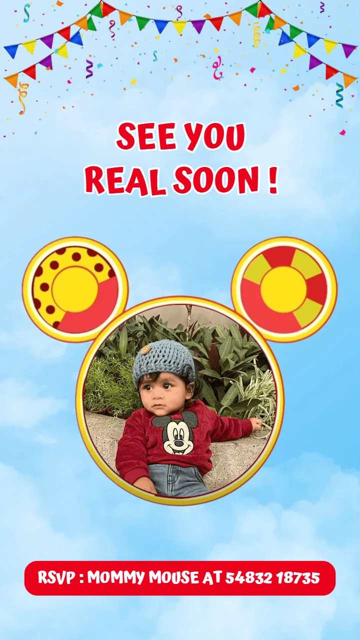 Birthday Invitation Video for Mickey Mouse Theme