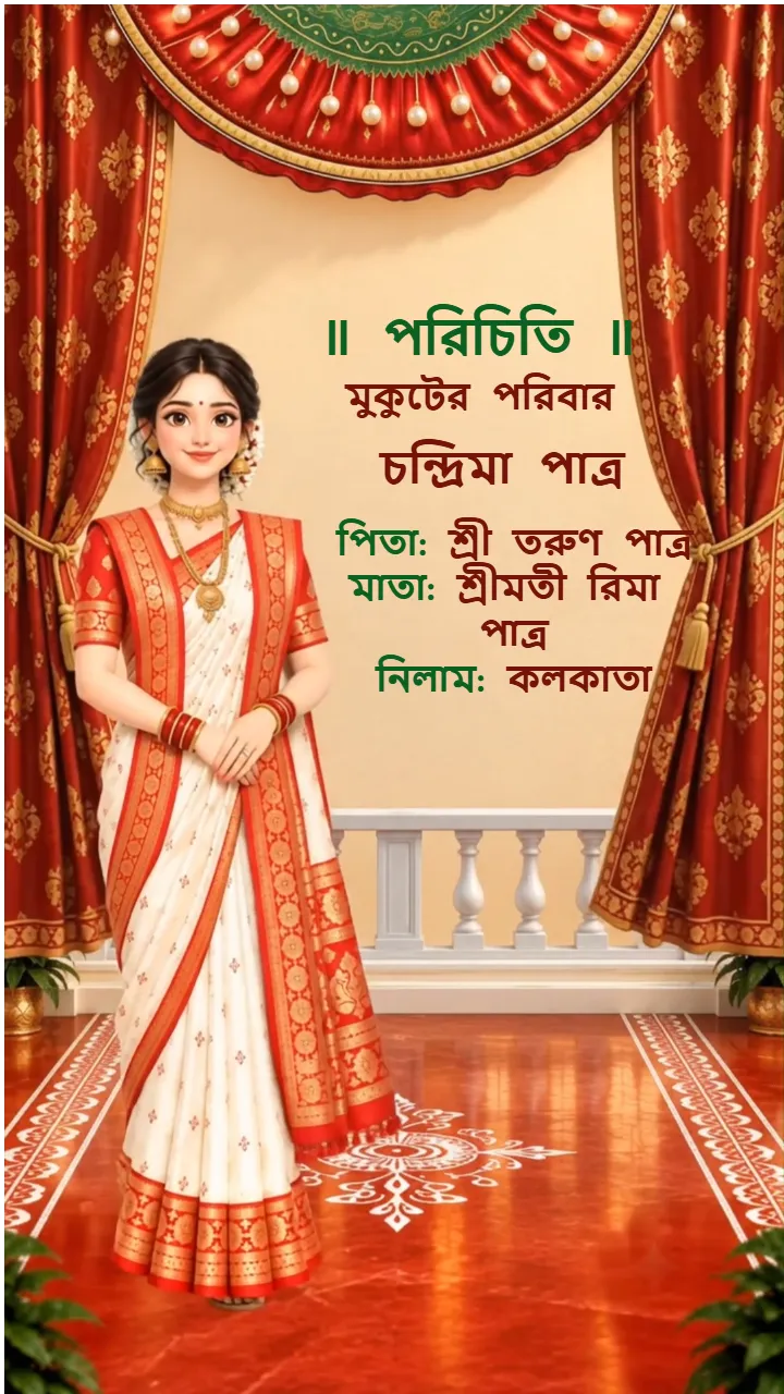 3D Bengali Engagement Invitation Video for Ashirbad Ceremony