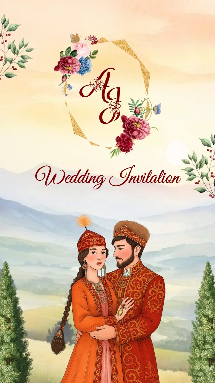 Royal Kashmiri Wedding Invitation Design