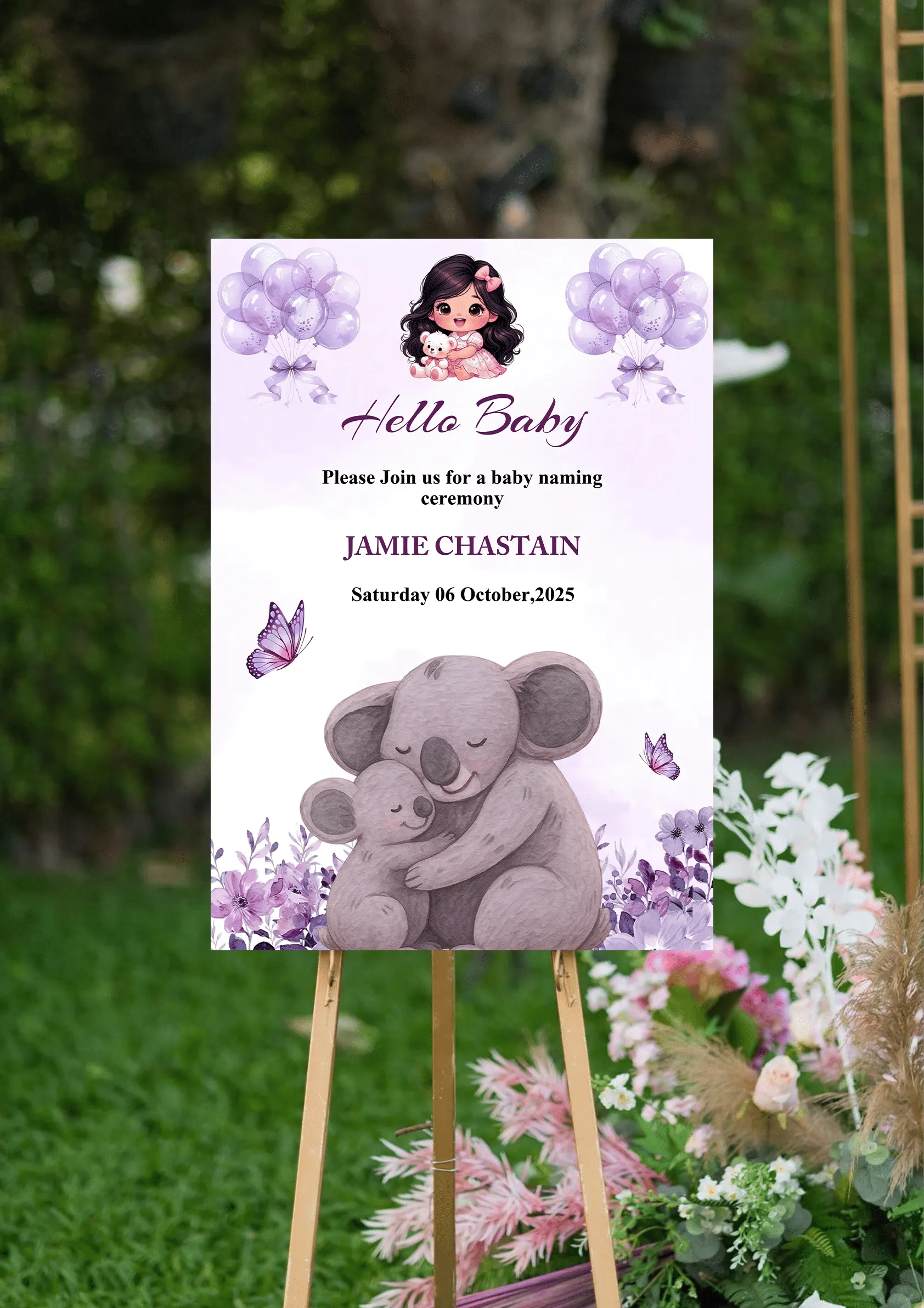 Download Modern Naming Ceremony Welcome Board Templates