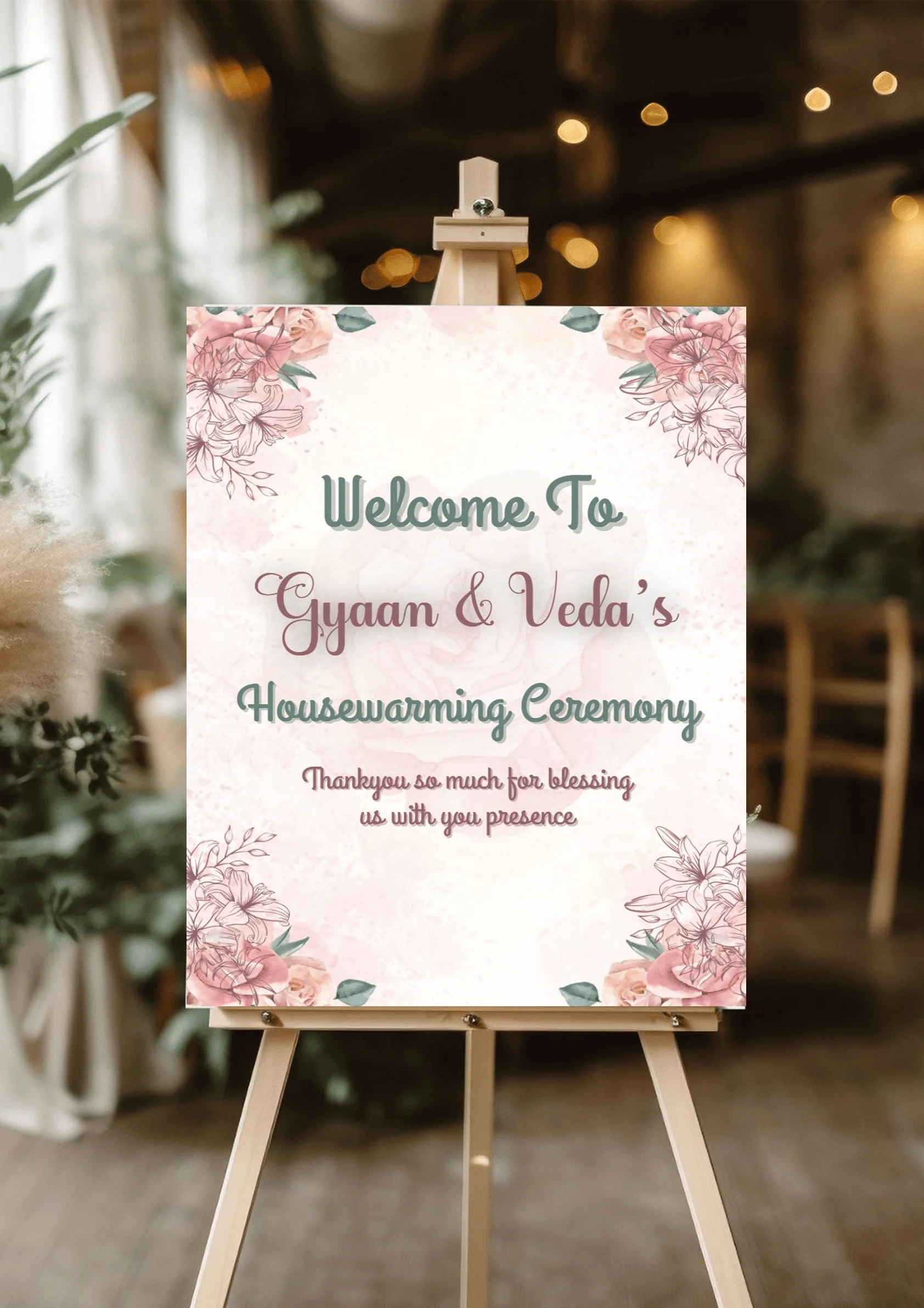 Welcome Board For Home Opening Ceremony