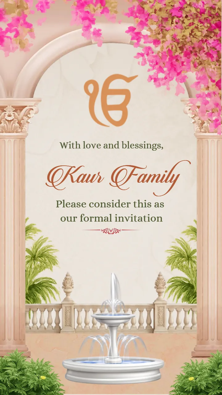 Wedding Invitation Video Sikh Wedding Elegant Design