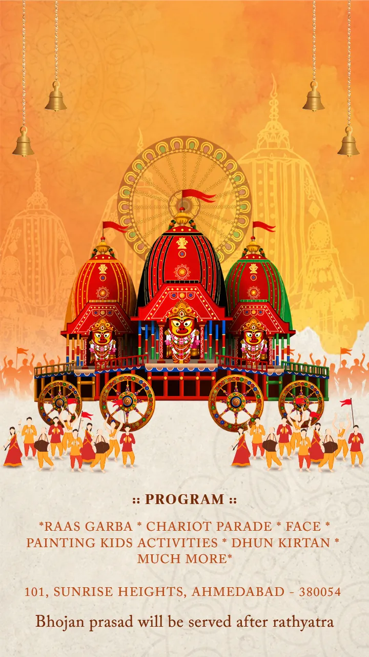 Jagannath Rath Yatra Invitation Video Personalized Designs