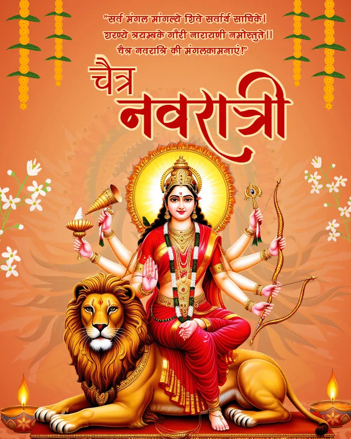 Custom Chaitra Navratri Wishes in Hindi Images Download