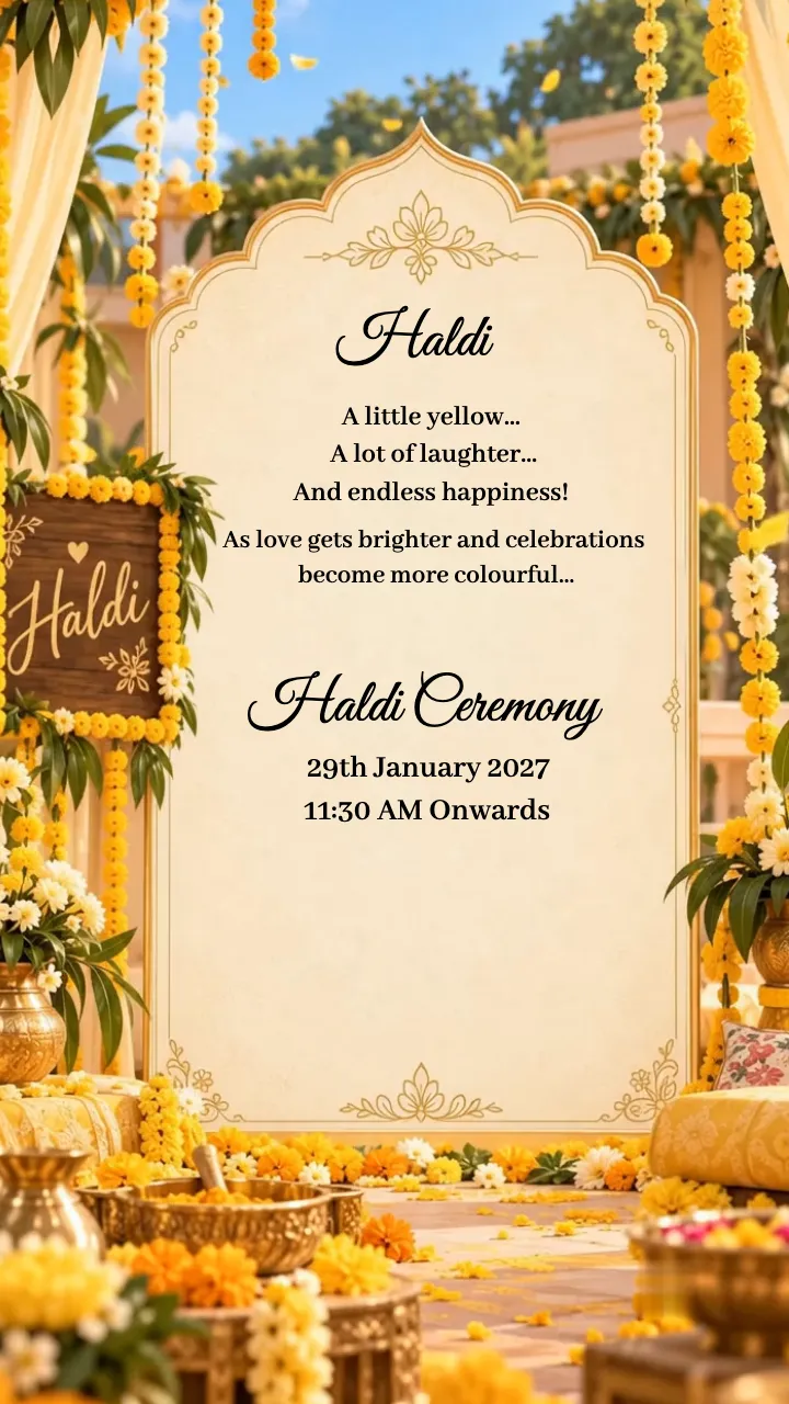 Wedding Invitation Video with Rajwadi Royal Wedding Design