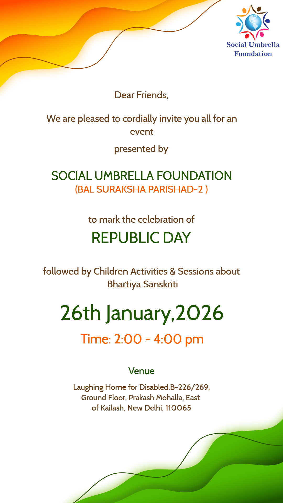 Republic Day Invitation Template Design