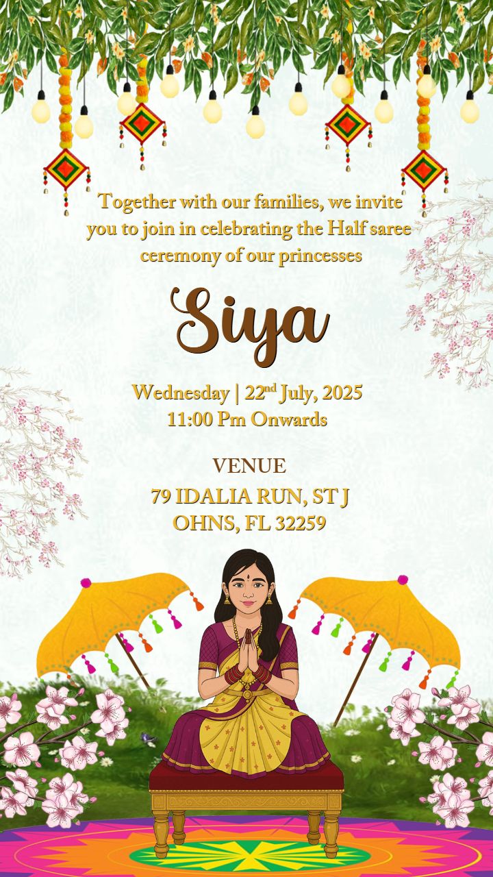 Daughter Puberty Ceremony Invitation Video Online