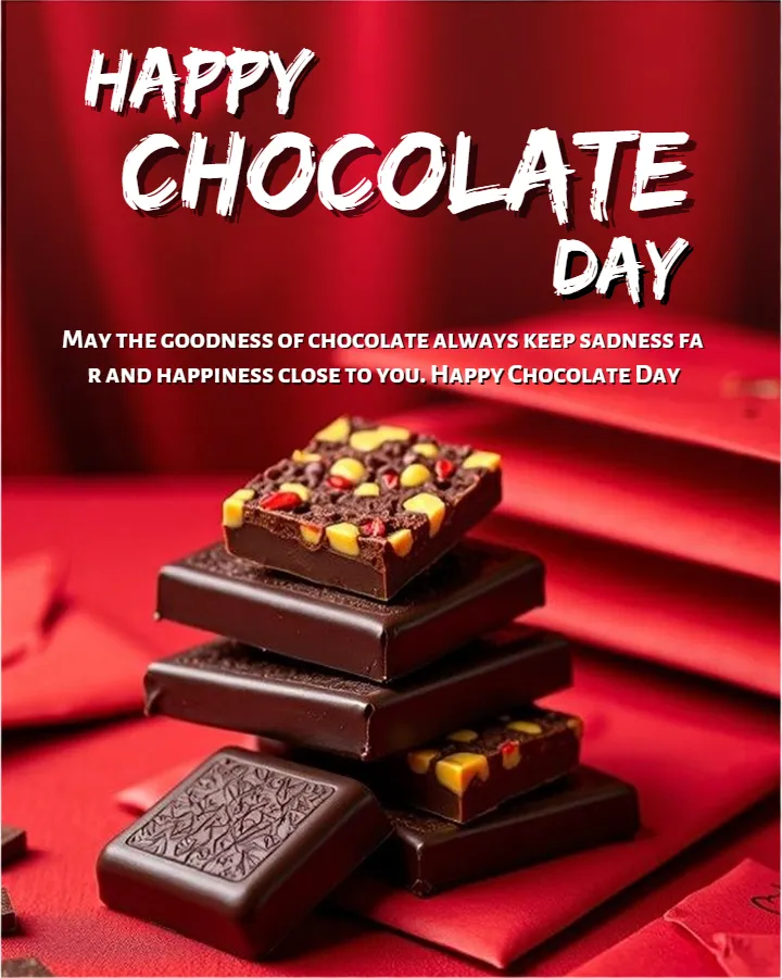 Sweet Chocolate Day Romantic Wishes with Chocolates