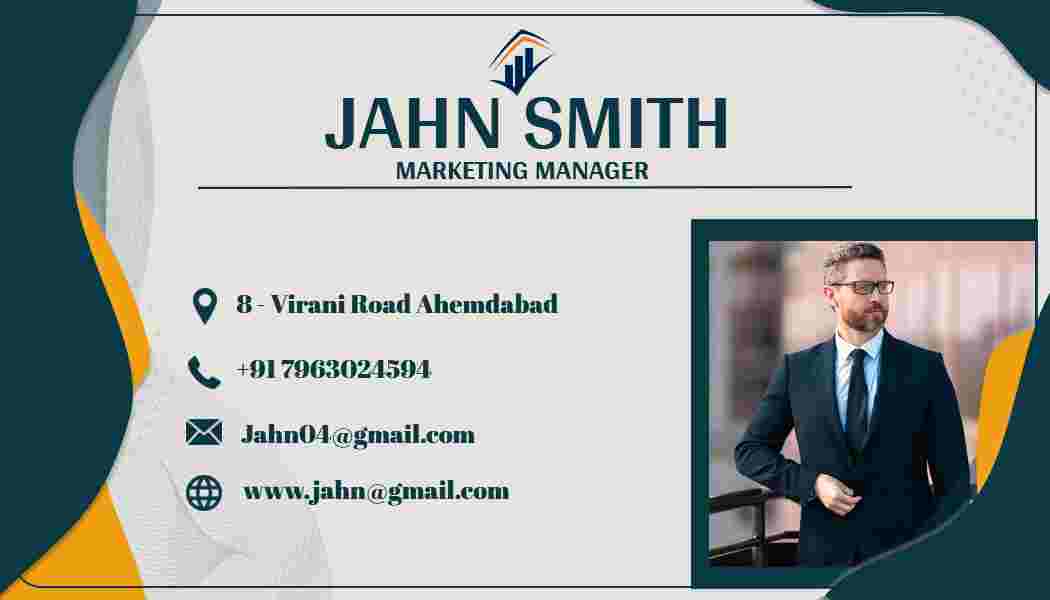 Compnay Manager Business Card With Image
