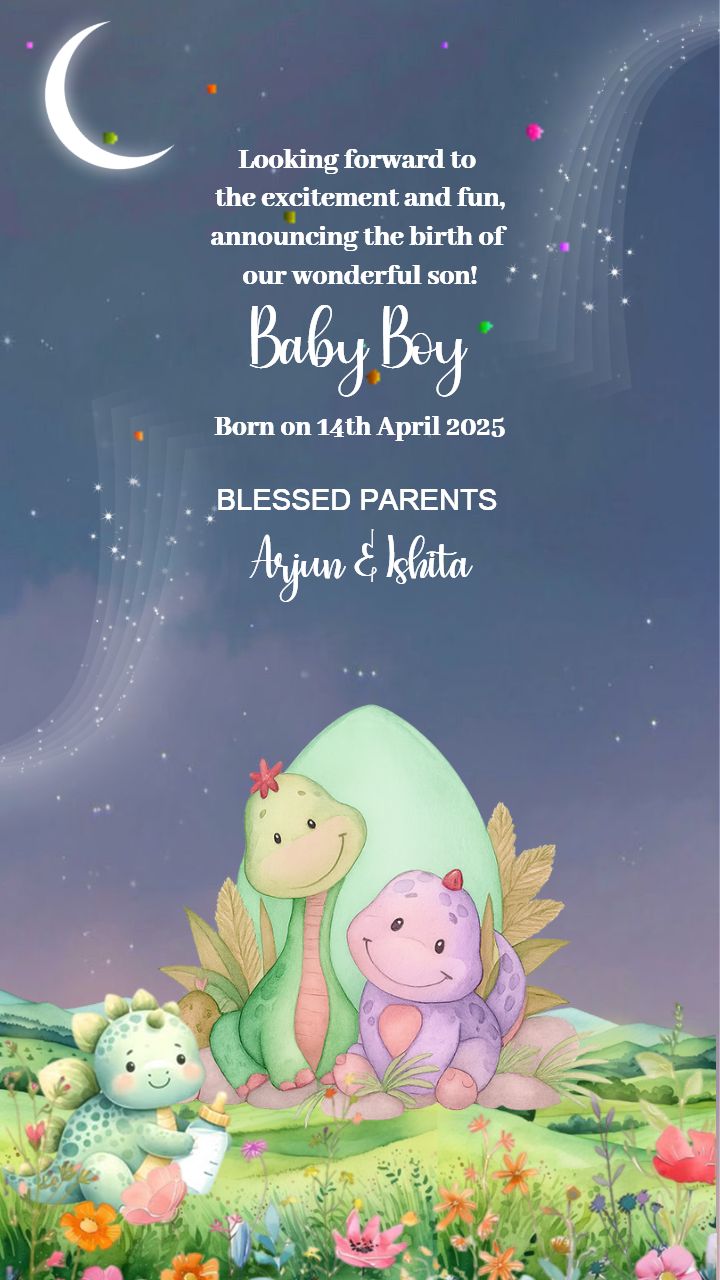 Baby Boy Announcement Video With Adventure Theme for Baby