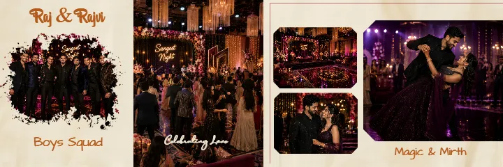 Sangeet Ceremony Album PSD Design for Wedding Albums