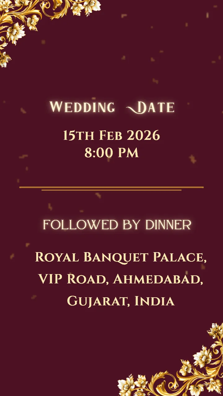 Islamic Wedding Invitation Video with Royal Maroon Theme