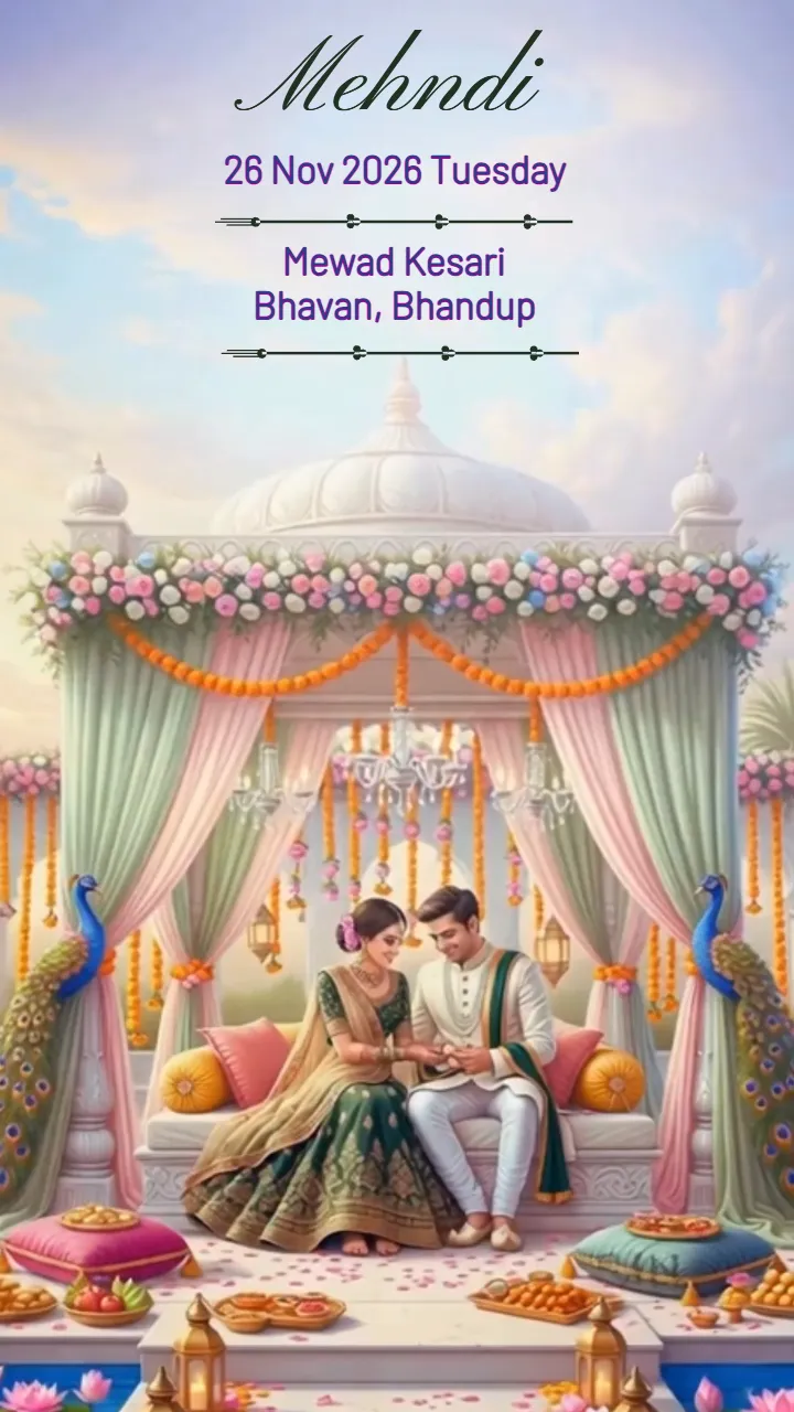 Wedding Invitation Video With Royal Indian Floral Theme