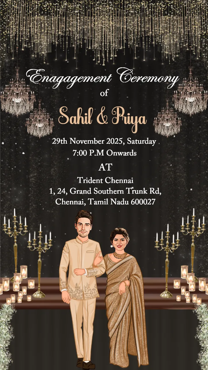 Latest Luxury Engagement Caricature Invitation Video