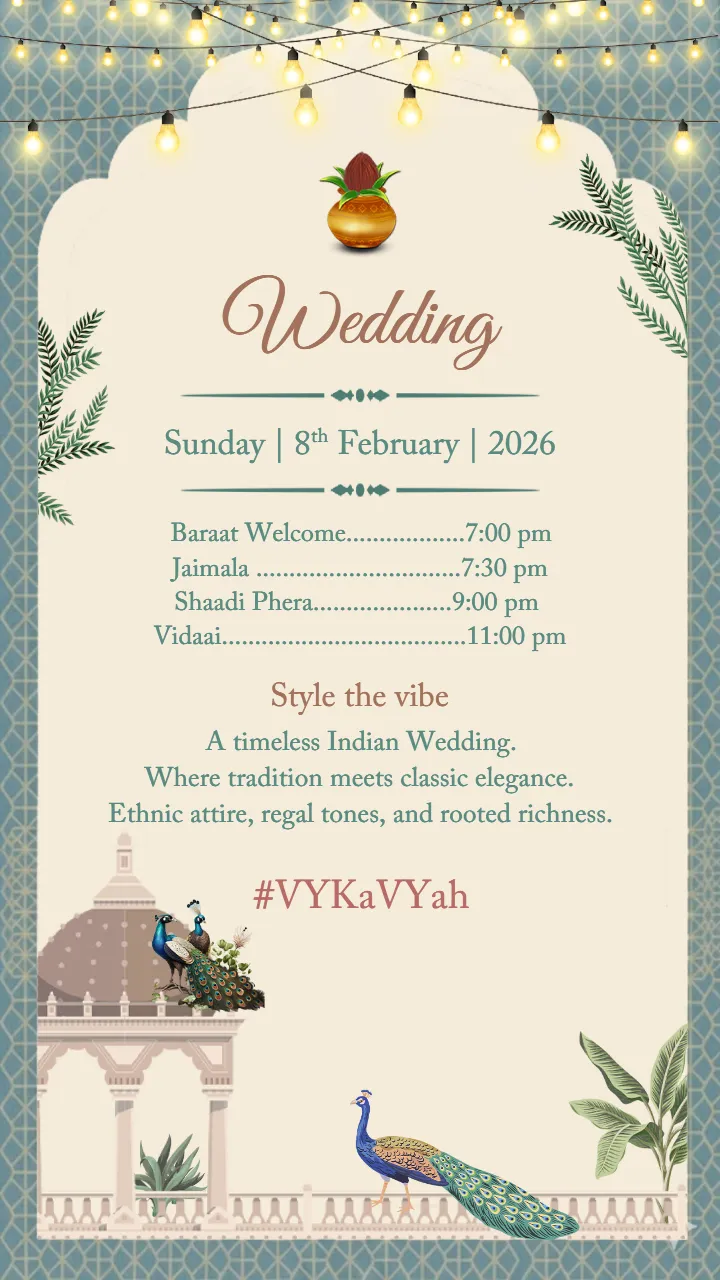 Wedding invitation video with Royal Indian Heritage Theme
