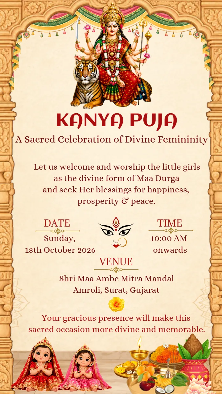 Kanya Pujan Invitation Ceremony for a Blessed Celebration
