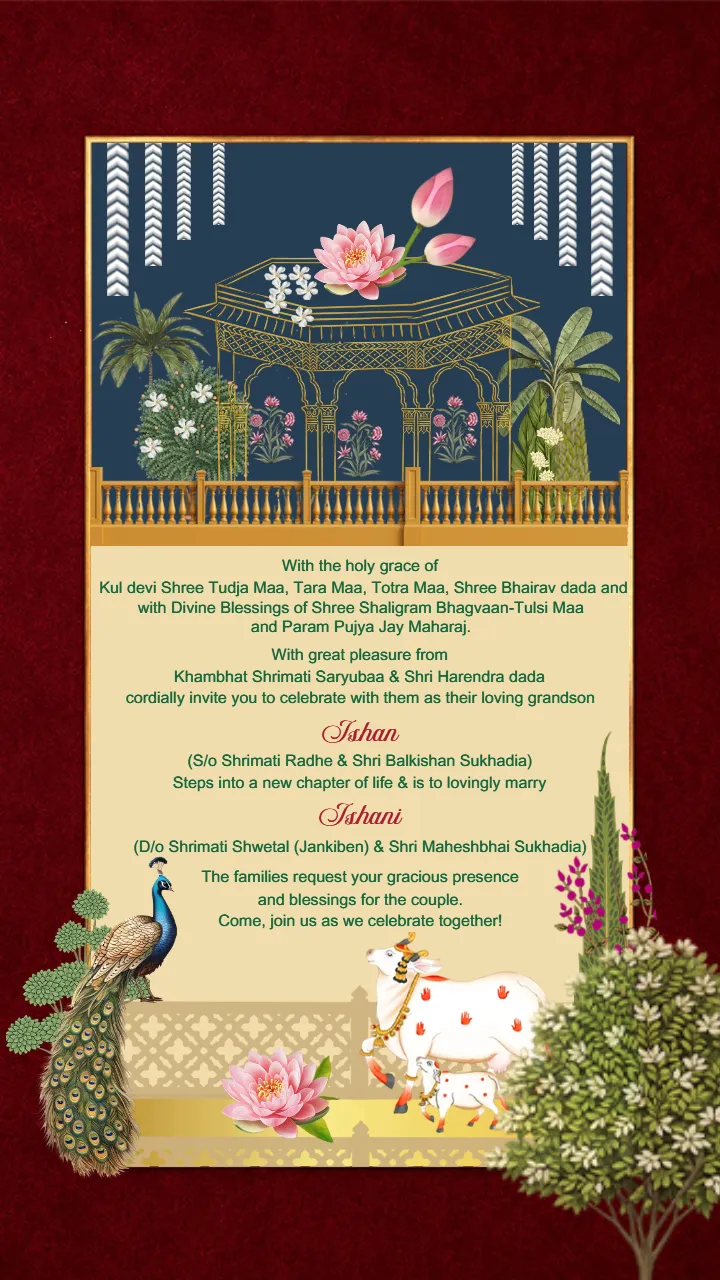 Wedding Invitation Video with Radha Krishna Design