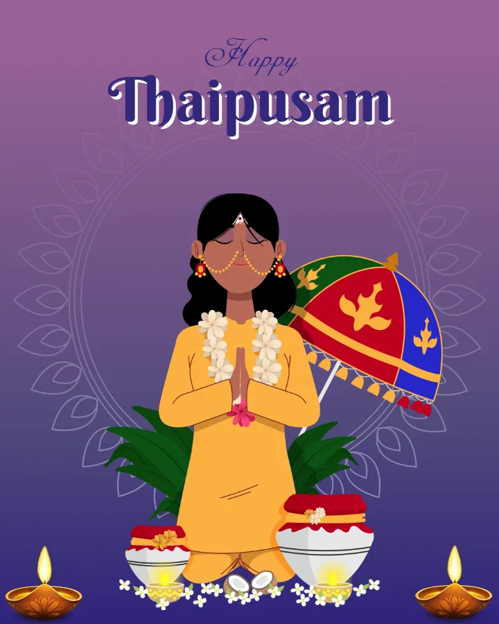 Happy Thaipusam Image in English 2026 Free Download