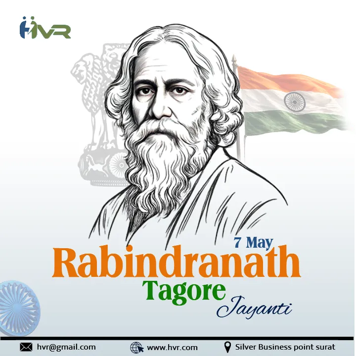 Creative Tagore Jayanti Poster Branding Design in English