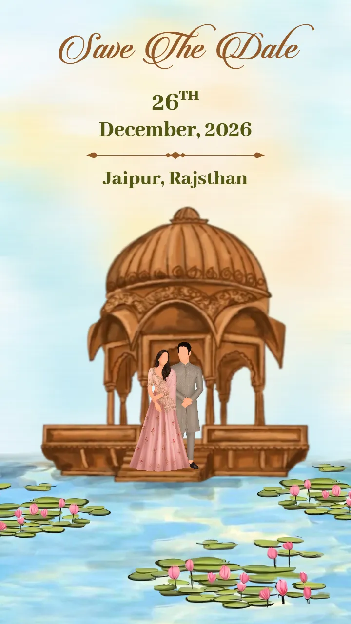 Wedding Save the date video Royal Jaipur Theme Invite