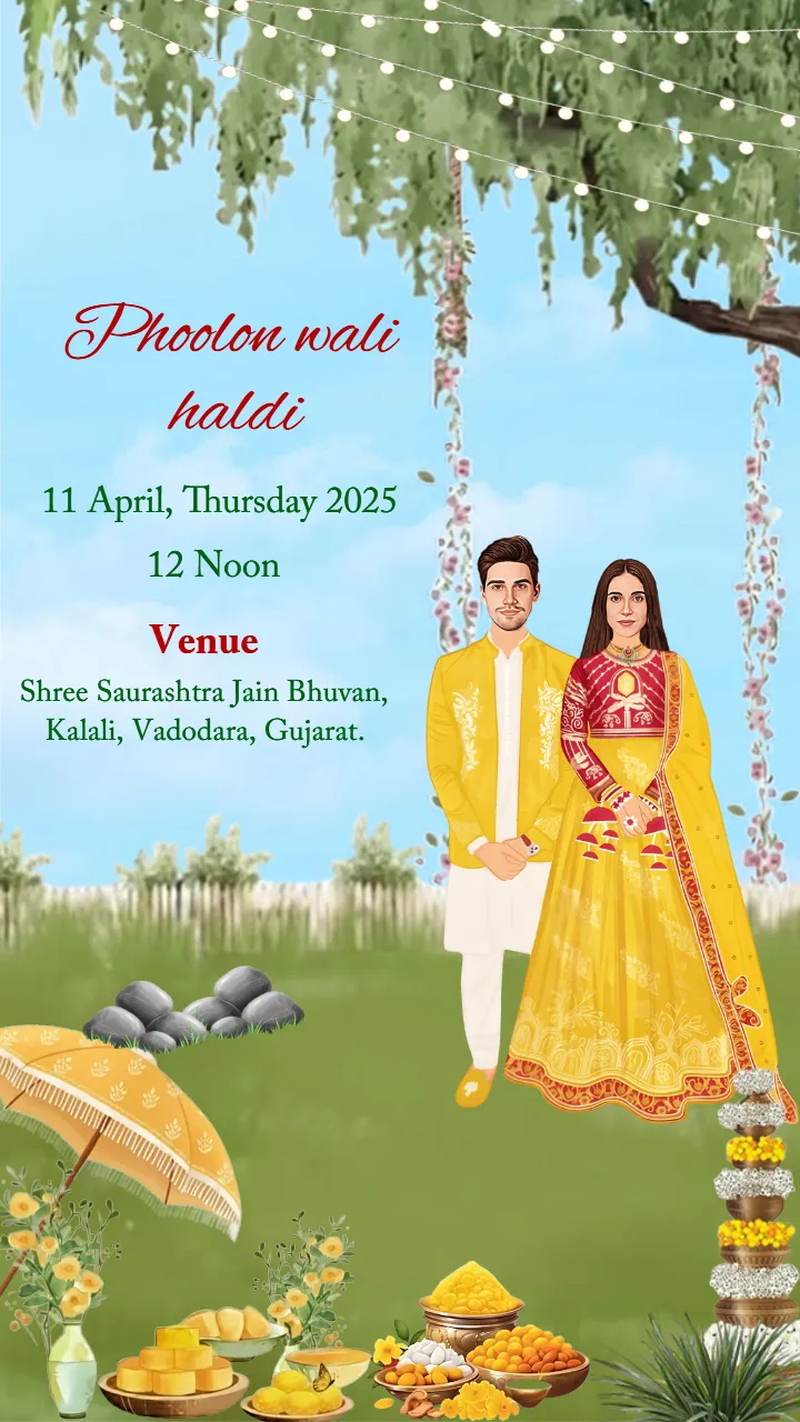 Wedding invitation video Traditional Wedding Theme