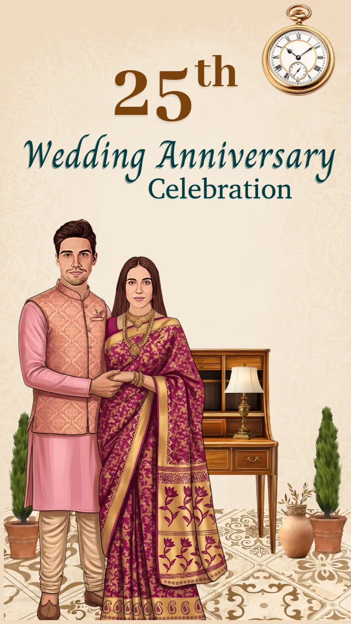 25th Anniversary Invitation Video Royal Vintage Celebration
