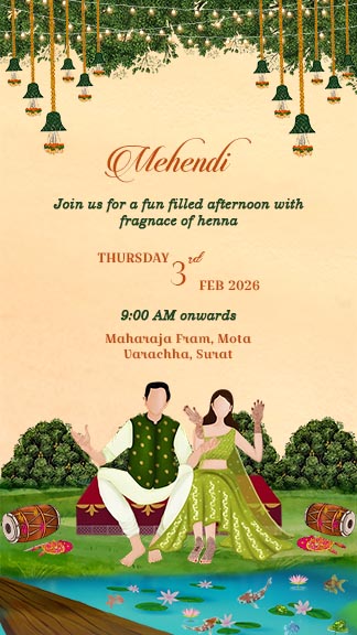 Sunset Theme Wedding Invitation Video Template For Couple