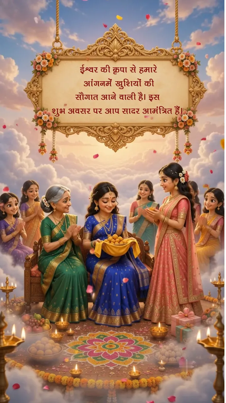 Godh Bharai Invitation 3D Video for Online MP4 Download